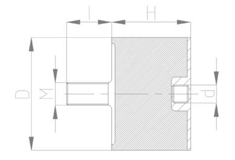 JNDD型<a href='http://m.jshnzg.com' target='_blank'><u>橡膠減震器</u></a>結構圖